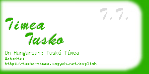 timea tusko business card